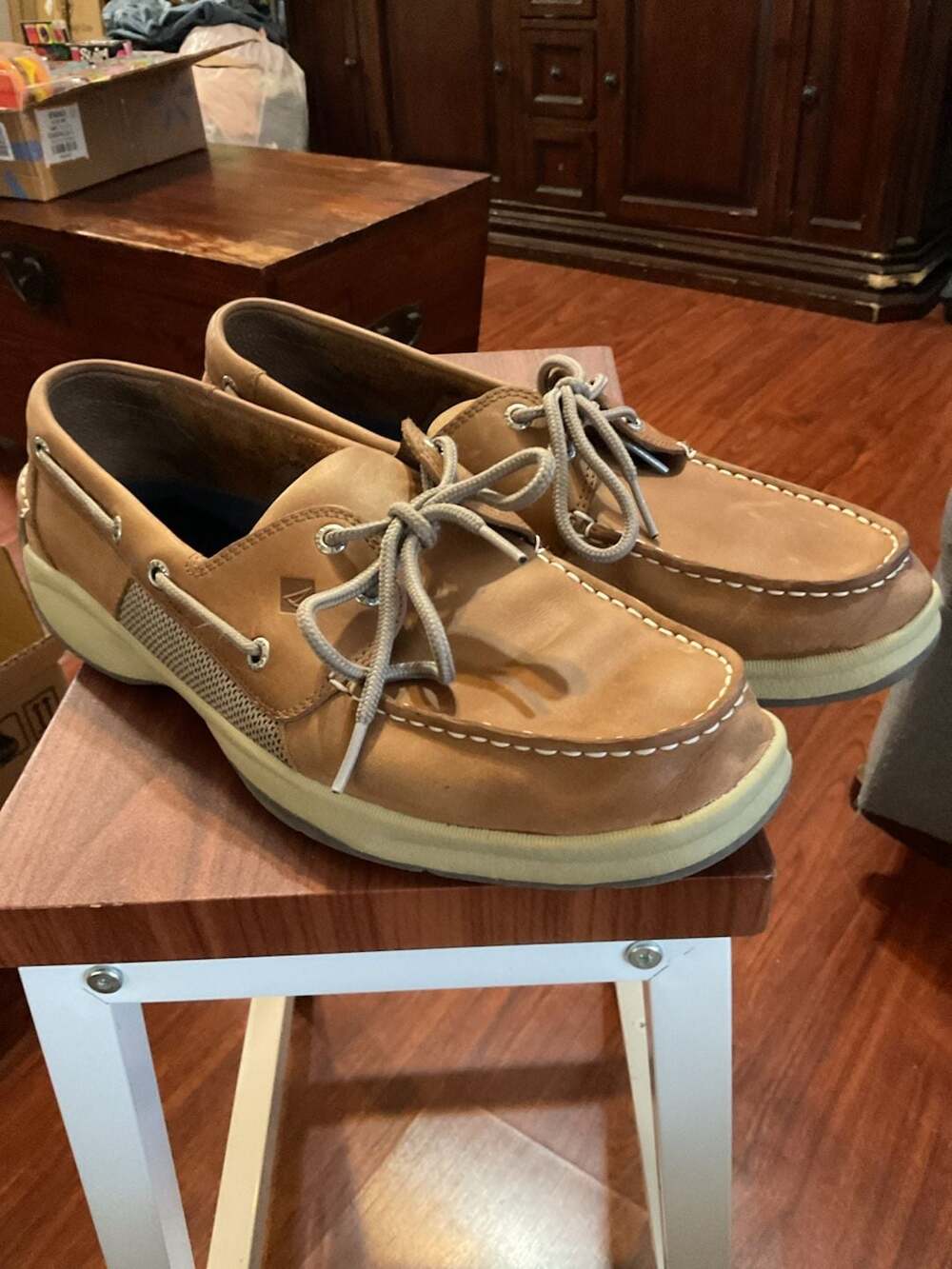 Sperry Top-Sider Intrepid 2-Eye Boat Shoe Tan Leather/Mesh